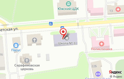 Средняя общеобразовательная школа №3 на Советской улице на карте