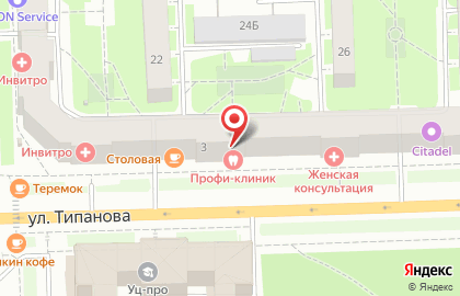 Клиника эстетической стоматологии Профи-Клиник в Московском районе на карте