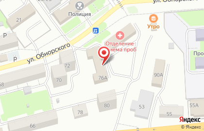 Санитарно-эпидемиологическая служба Санитарно-эпидемиологическая служба на улице Обнорского на карте