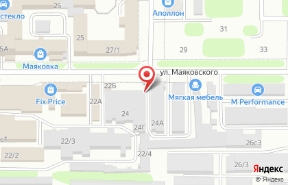 Магазин сантехники и санфаянса на улице Маяковского на карте