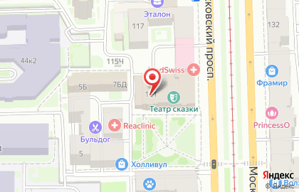 Медицинские центры Reaclinic на Московском проспекте на карте