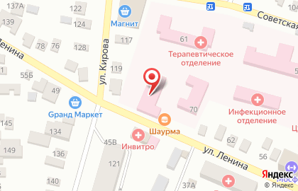 Центральная районная больница Брюховецкая на карте