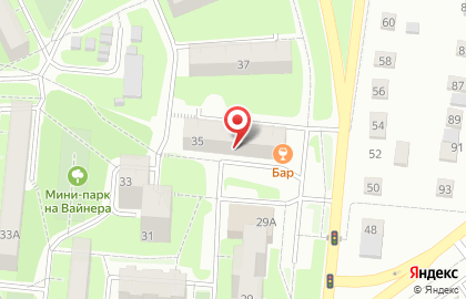 Магазин разливных напитков ПивоМан на улице Вайнера на карте