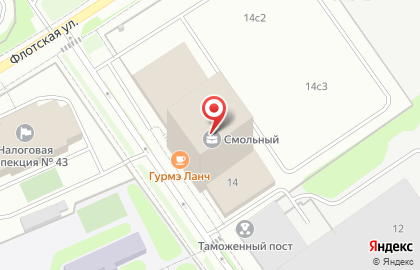 Служба доставки готовых блюд МИЛТИ в ТЦ Смольный на карте