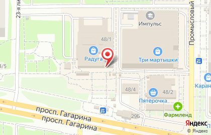Магазин хозтоваров на проспекте Гагарина на карте