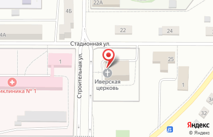 Церковь Иверской иконы Божией Матери на Стадионной улице на карте