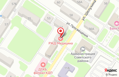 Поликлиника в Оренбурге на карте