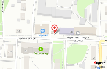 Киоск по продаже фруктов и овощей в Среднеуральске на карте