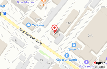 Мегаполис в проезде Автоматики на карте