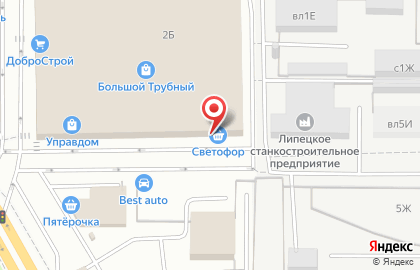 Магазин низких цен Светофор в Правобережном округе на карте