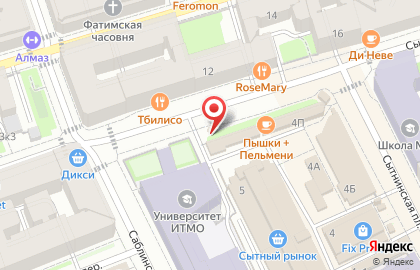 Грузинская пекарня в Петроградском районе на карте