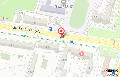 Иней на Шпаковской улице на карте