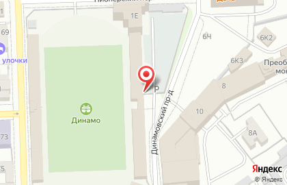 Автостоянка Динамо на Московской улице на карте