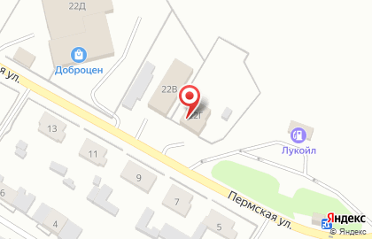 Супермаркет Красное & Белое на Пермской улице на карте