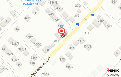 Магазин продуктов на улице Орджоникидзе на карте