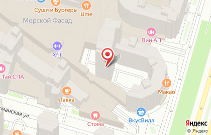 Школа танцев Todes на метро Приморская на карте