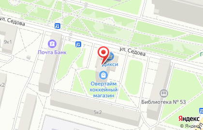 ОАО Банкомат, Национальный банк ТРАСТ на улице Седова на карте
