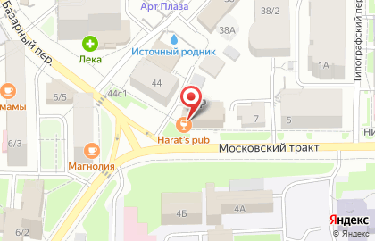 Ирландский паб Harat's Pub на Источной улице на карте