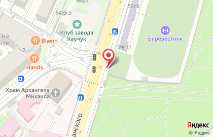 Киоск по продаже хлебобулочных изделий, район Хамовники на улице Плющиха на карте