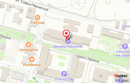 Санаторный комплекс «Дворец Нарзанов» на проспекте Ленина на карте