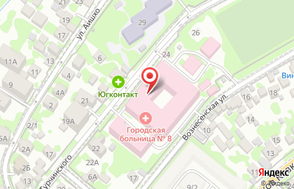 Городская больница №8 на улице Турчинского на карте