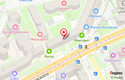 Магазин бижутерии на ул. Белинского, 118 на карте