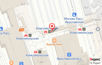 Ярославский вокзал на карте