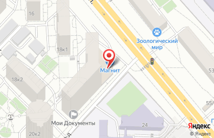 Супермаркет Магнит в Москве на карте