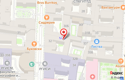 Вертикаль на Моховой улице на карте