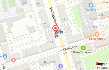 Салон цветов ЦветТорг на улице Горького на карте