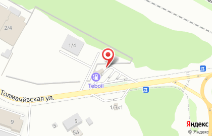 АЗС Сибнефть на Толмачёвской улице на карте