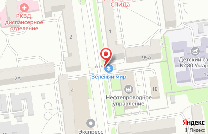 Сеть магазинов и киосков по продаже цветов Зеленый мир на улице Анциферова на карте