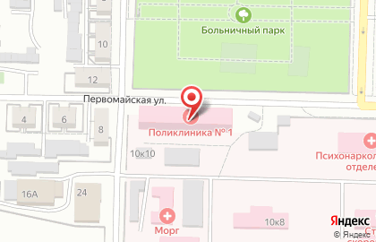 Больница Жигулевская центральная городская больница на Первомайской улице на карте