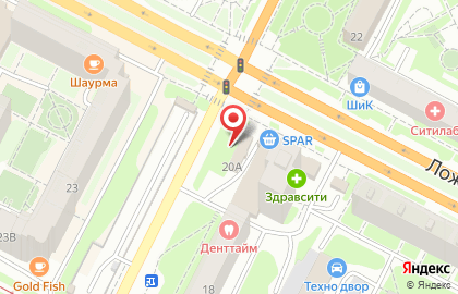 Клякса на улице Кирова на карте