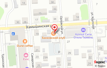Ресторан Банковский клуб в Тюмени на карте