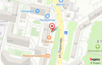 Производственно-торговая компания Кухни+ на улице Пирогова на карте