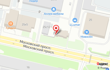 Торгово-монтажная компания Потолочникофф на Московском проспекте на карте