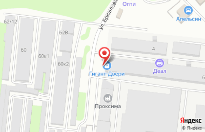 Гипермаркет межкомнатных и входных дверей ГИГАНТ-ДВЕРИ Новосибирск на площади Карла Маркса на карте