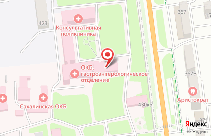 Сахалинская областная больница на улице Мира на карте