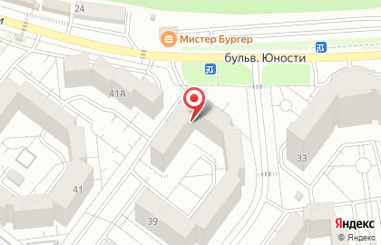 Радуга на бульваре Юности на карте