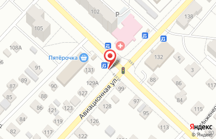Продовольственный магазин на Авиационной улице на карте