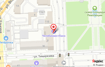 Банкомат Челябинвестбанк на площади Революции, 8 на карте