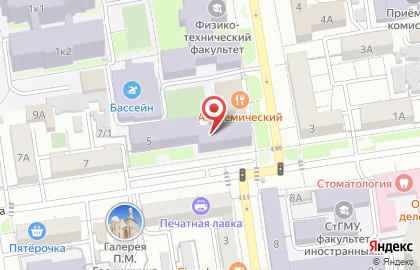 Общежитие в Ставрополе на карте