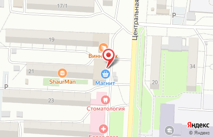 Магазин Хозяйка на Центральной улице на карте