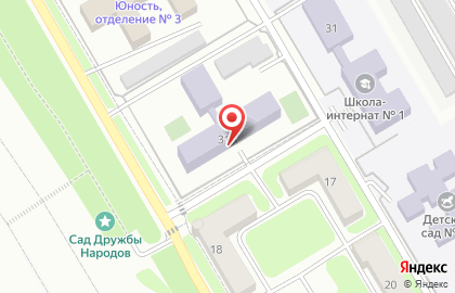 Школа-интернат №1 в Красноглинском районе на карте