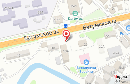 Магазин мясной продукции Сочинский мясокомбинат в Лазаревском районе на карте