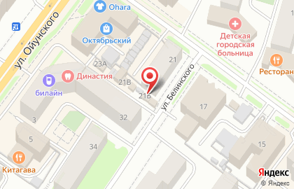 Киоск по ремонту обуви на Октябрьской улице на карте