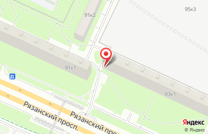 ОДС Жилищник района Выхино-Жулебино на Рязанском проспекте, 93 к 1 на карте