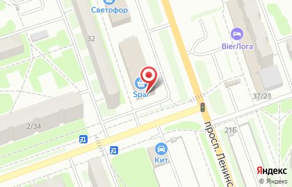 Супермаркет Spar на проспекте Ленинского Комсомола на карте