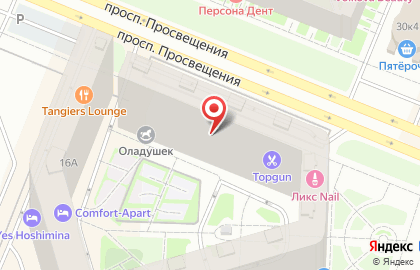 Рыболовный центр на проспекте Просвещения на карте